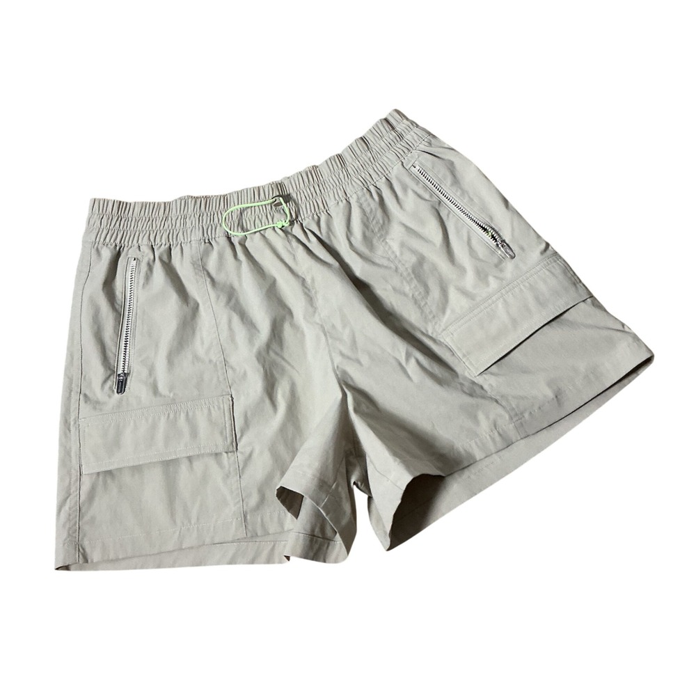 Athleta Hiking Utility Cargo Shorts Womens Medium Beige Gorpcore 463814-01 FA24